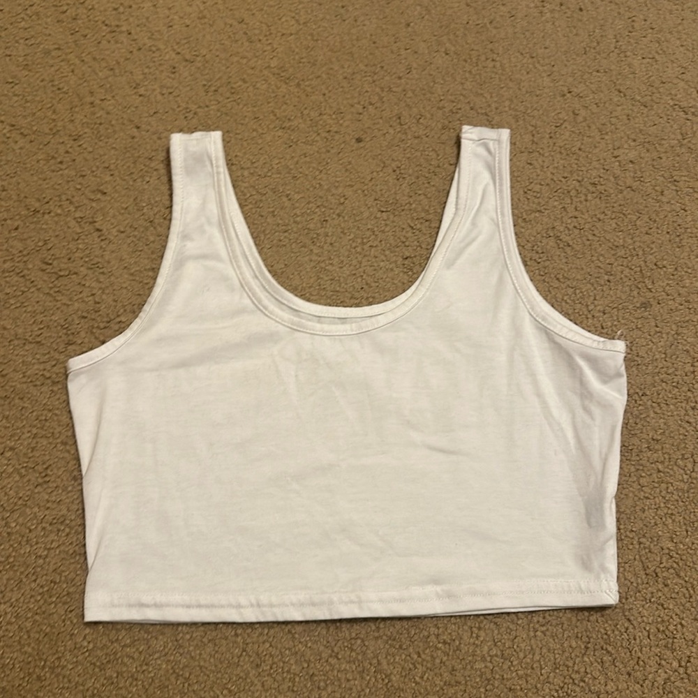 white crop top